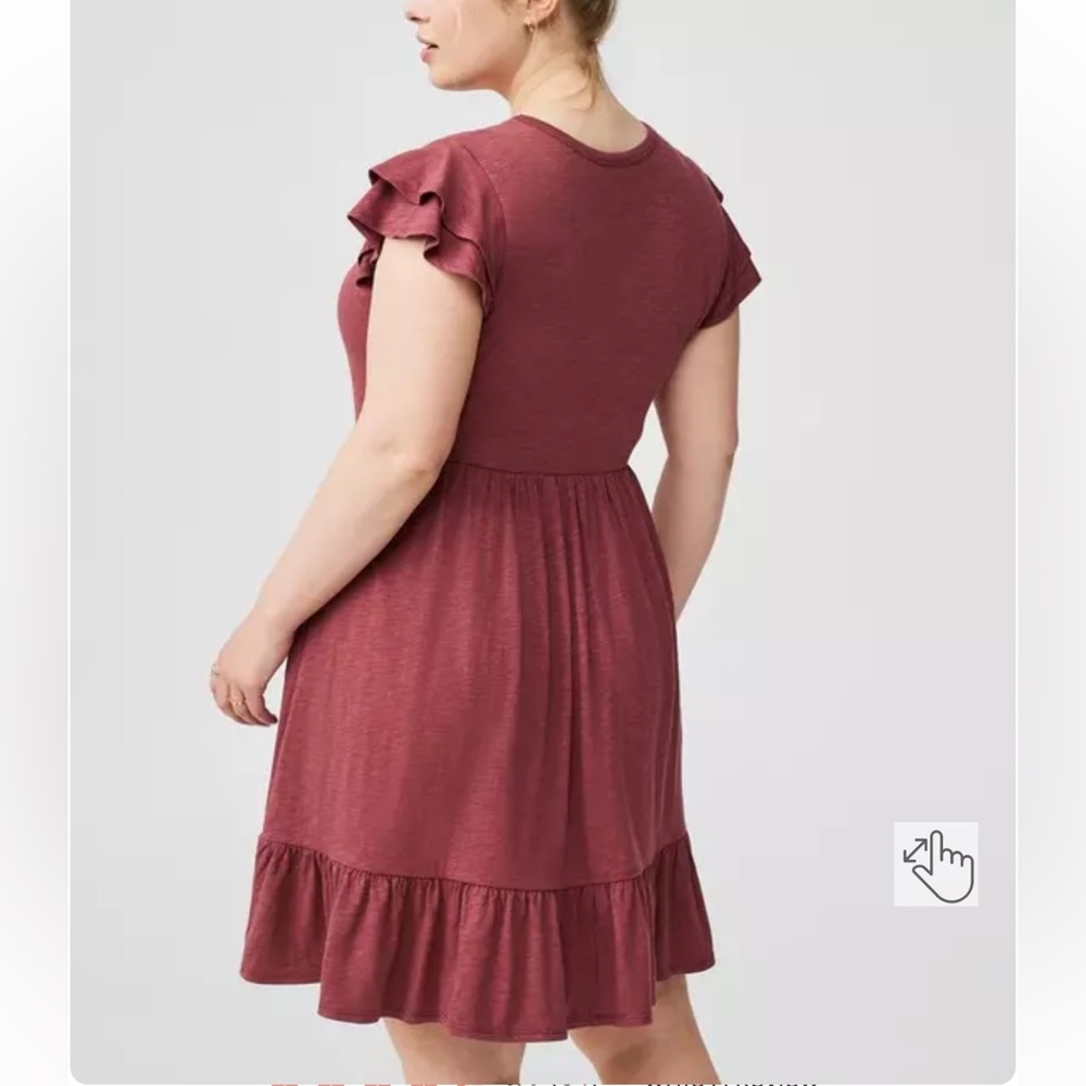 Double Ruffle Sleeve Mini Dress - Picture 3 of 8
